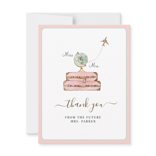 Miss To Mrs. Bridal Shower Flat Invitation