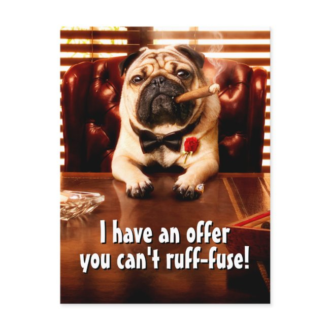 Mobster Dog Invitation Postinvitations
