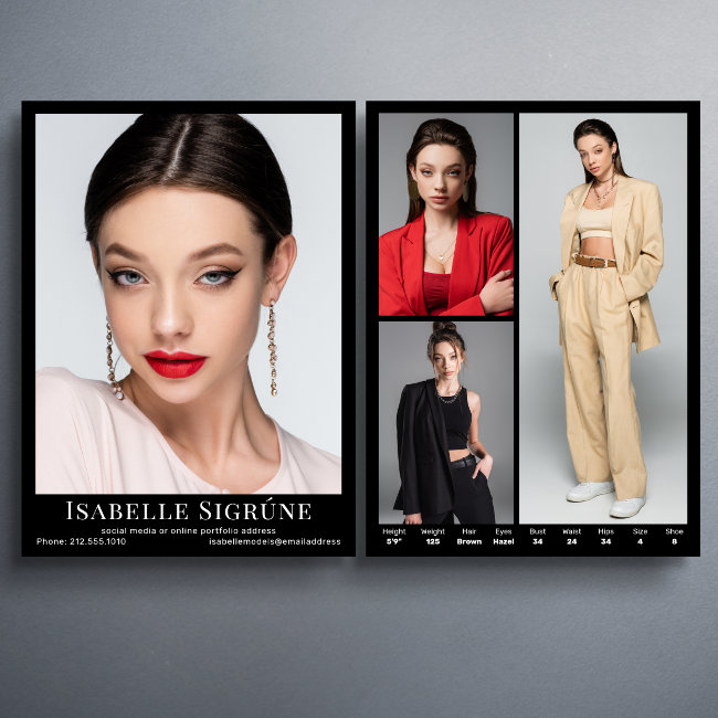 Model Actor 4 Photo 5..5 Comp Invitations Template