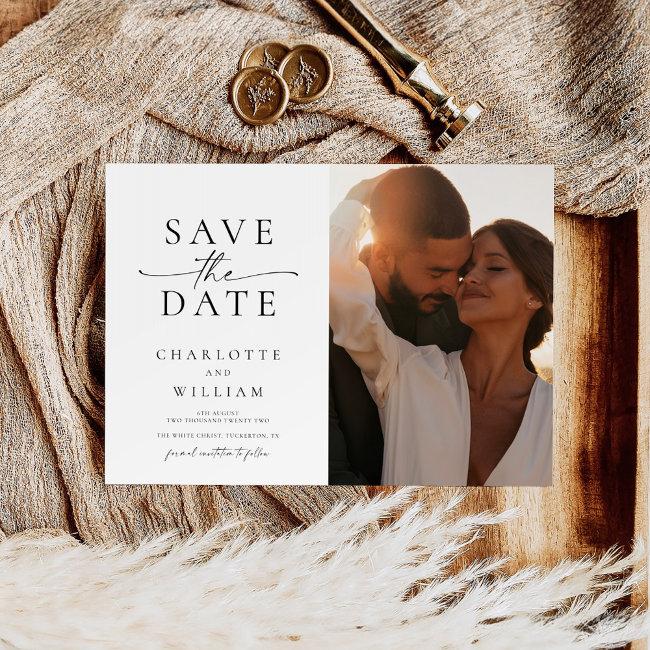Modern 2 Photo Wedding Save The Date