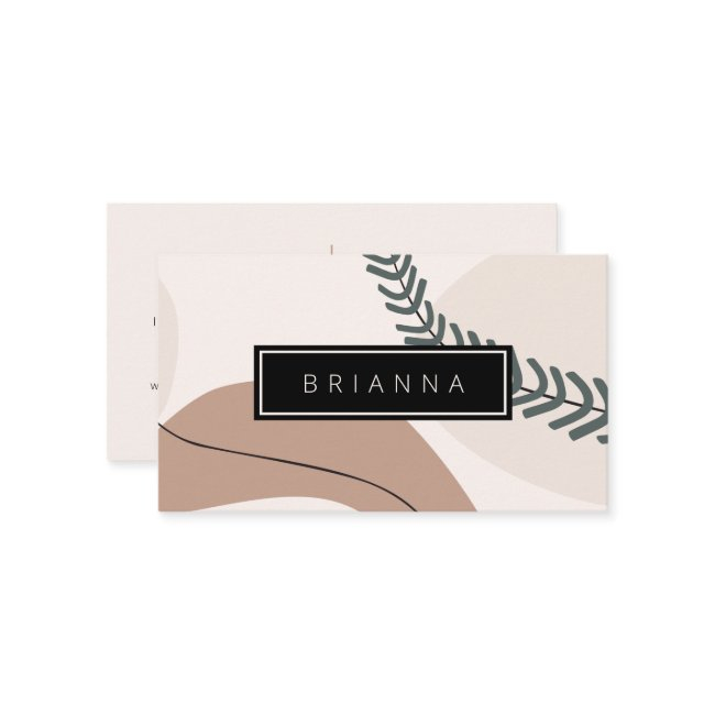 Modern Abstract Art Earth Tones Business Invitations