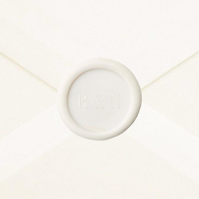 Modern Chic Monogrammed Wedding Wax Seal Stamp