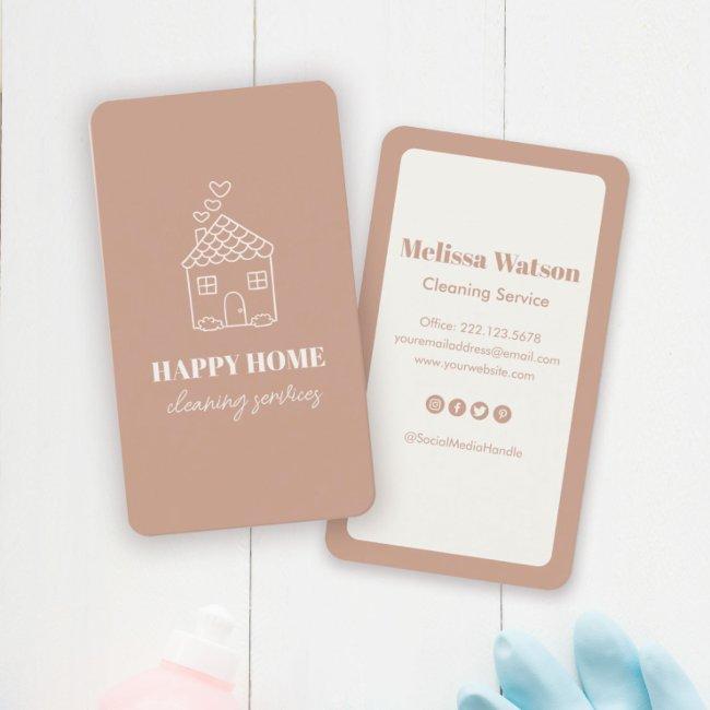 Modern Cute Stylish House Cleaning Service Maid Business Invitations