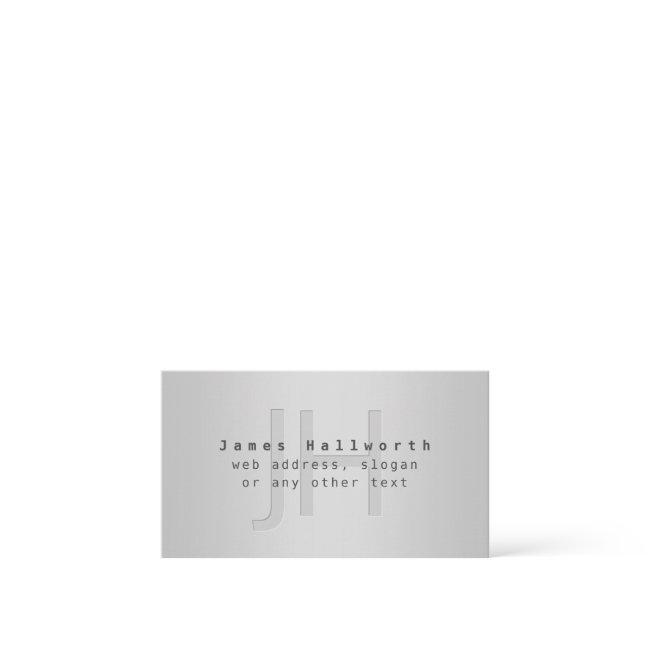 Modern Editable Name & Slogan | Grey Gradient Enclosure Invitations