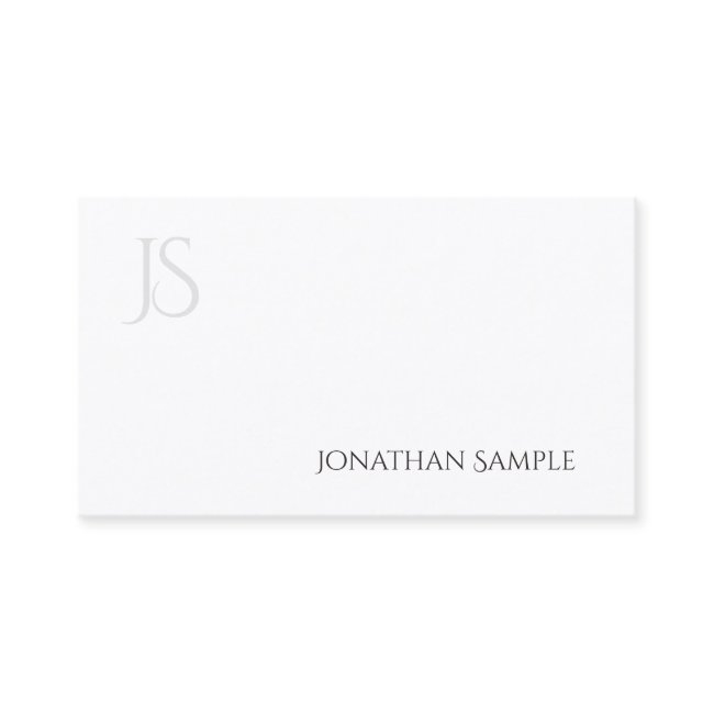 Modern Elegant Monogram Minimalist Design Plain Business Invitations