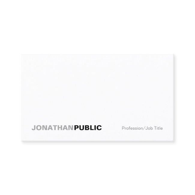 Modern Elegant White Professional Simple Plain Business Invitations