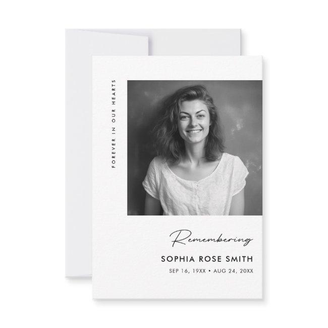Modern Funeral Sympathy Memorial Prayer Invitations