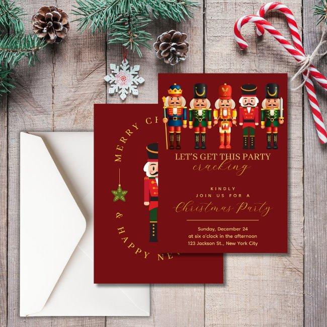 Modern Funny Unique Nutcracker Christmas Party Invitation
