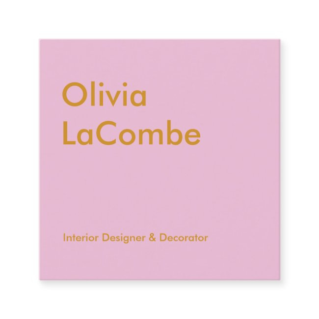 Modern Minimal Plain Simple Elegant Pink And Brown Square Business Invitations