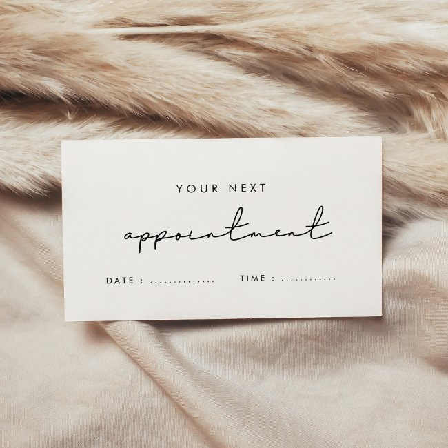 Modern Minimalist Handwritten Business Appointment Invitations