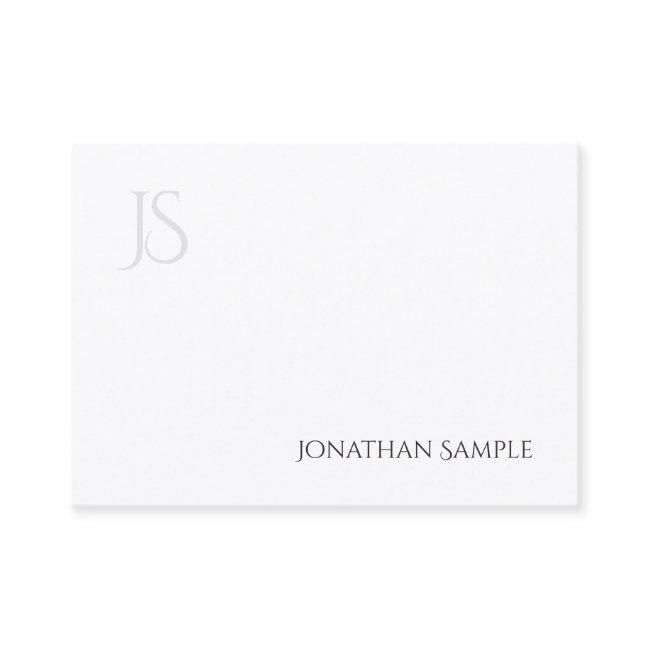 Modern Minimalist Monogram Elegant Simple Plain Business Invitations