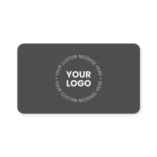 Modern Minimalistic Company Logo/any Image | Gray Enclosure Invitations