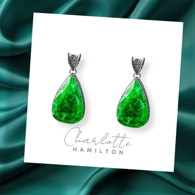 Modern Personalized Name Grey Tones Earring Invitations