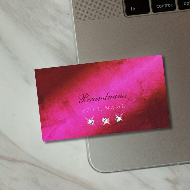 Modern Pink Burgundy Sparkling Diamonds Stylish Business Invitations