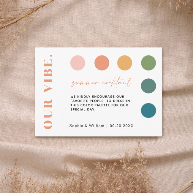 Modern Summer Wedding Attire Dress Code Invitations