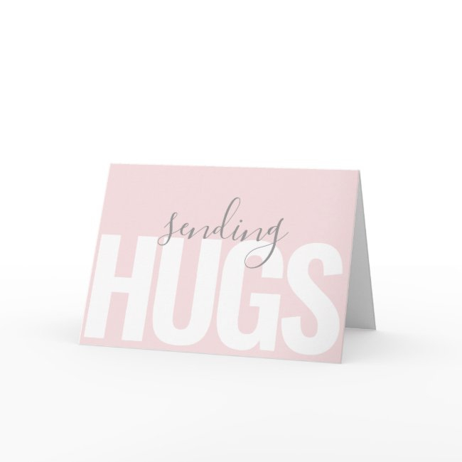 Modern Text Sending Hugs Thinking Of You Invitations