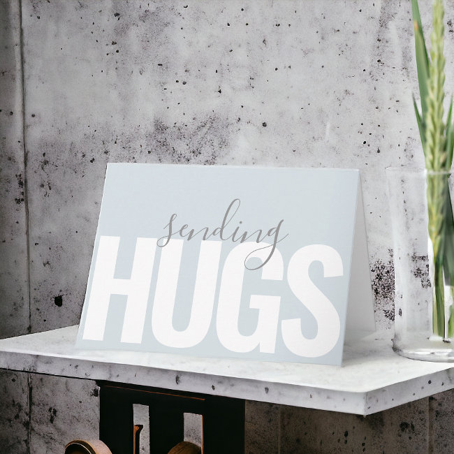 Modern Text Sending Hugs Thinking Of You Invitations