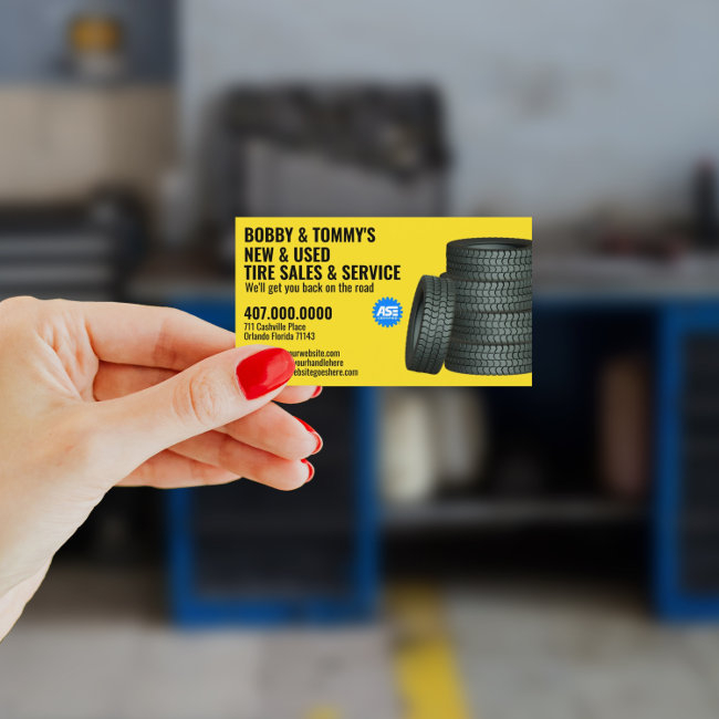 Modern Tire Services Customizable Business Invitations