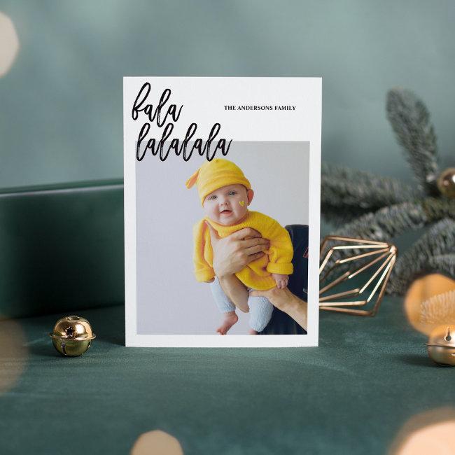 Modern Two Photo And Falalalal | Happy Holydays Invitations
