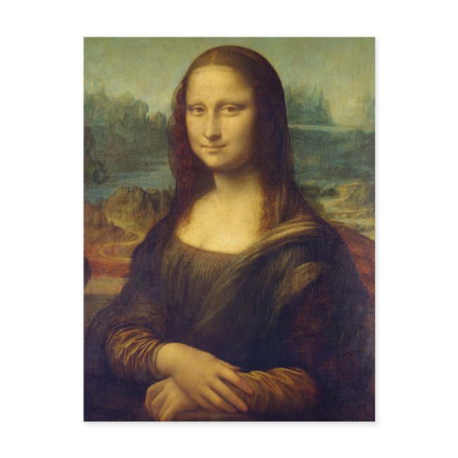 Mona Lisa By Leonardo Da Vinci Postinvitations
