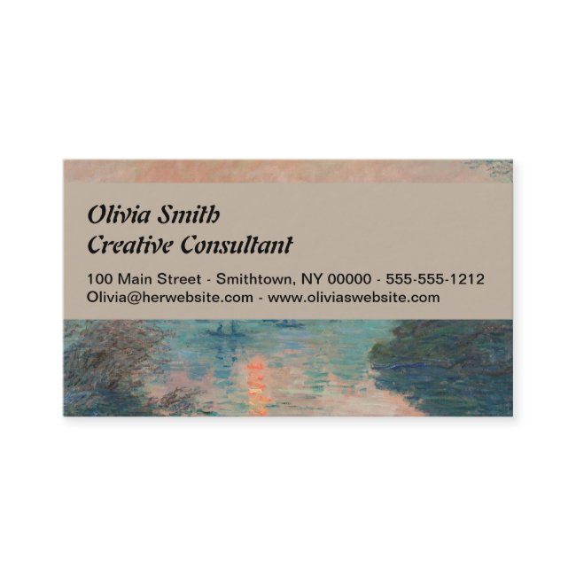 Monet Sunset Seine Fine Art Impressionism Business Invitations
