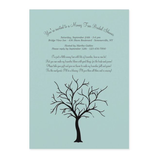 Money Tree Bridal Shower Invitations