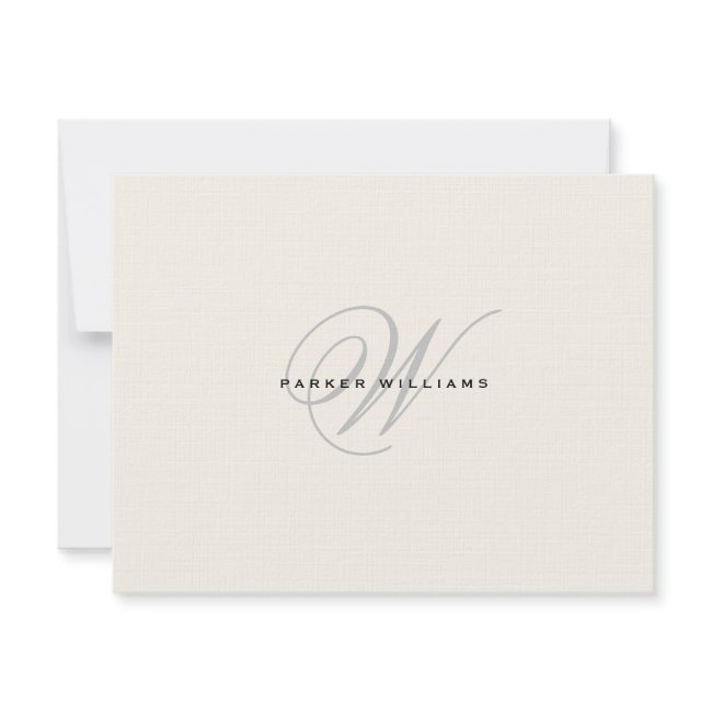 Monogrammed Formal Flat Thank You Invitations