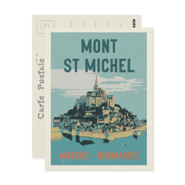 Mont Saint Michel Illustration France Postinvitations