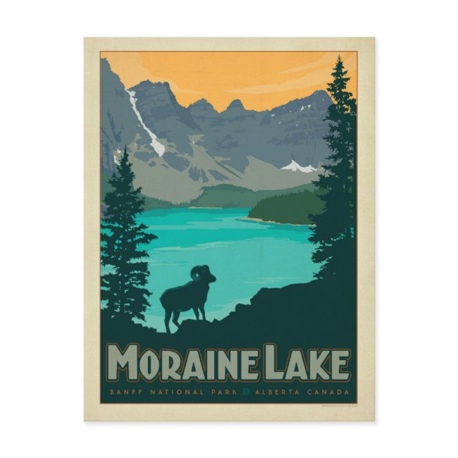 Moraine Lake, Alberta Canada Postinvitations