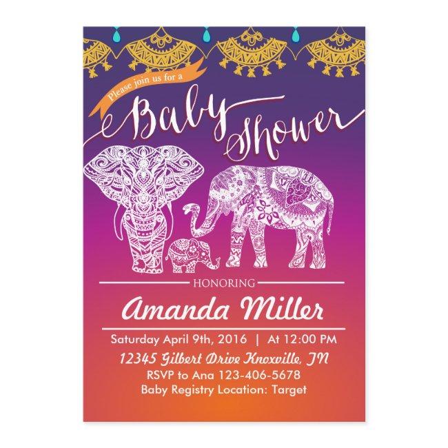 Moroccan Baby Shower - Indian Inspiration - India Invitation