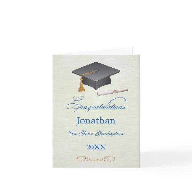 Mortar And Diploma Graduation Congratulations Gard Invitations