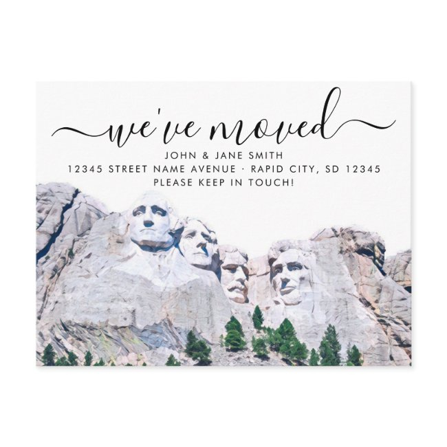 Mount Rushmore Moving Announcement Postinvitations