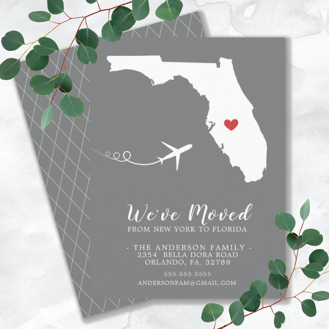 Moving Announcement | State Florida