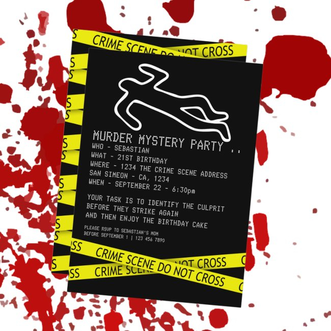 Murder Mystery Party Invitation