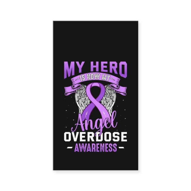 My Hero Is Now My Angel Overdose Awareness Support Business Invitations