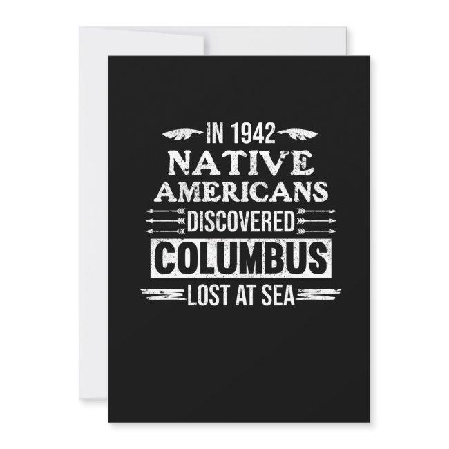 Native Americans Discovered Native American Day Thank You Invitations