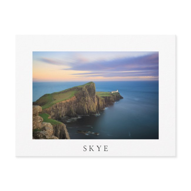 Neist Point Lighthouse On Skye At Sunset Postinvitations
