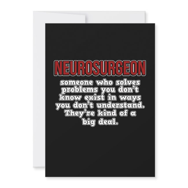 Neurosurgeon Surgery Medical Doctor Neurology Grap Thank You Invitations