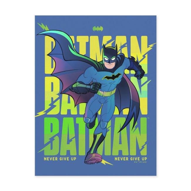 Never Give Up Batman Running Graphic Postinvitations