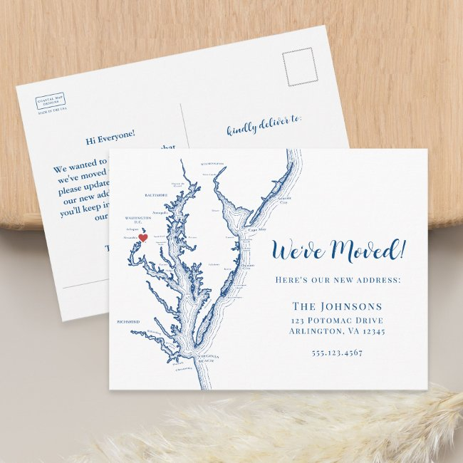 New Home Alexandria Va Map Moving Announcement Postinvitations