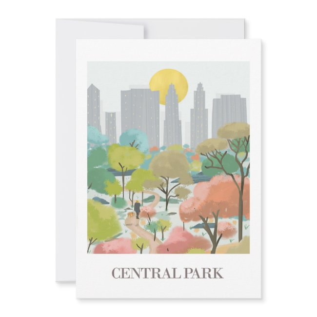 New York City, Central Park Greeting Invitations