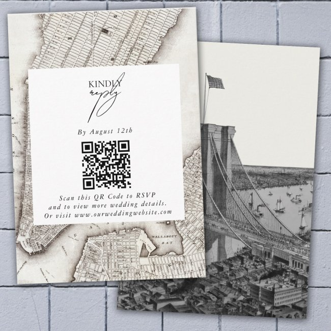 New York City Destination Nyc Wedding Enclosure Invitations