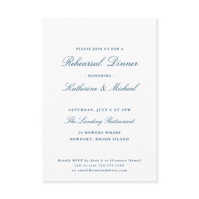 Newport Ri Wedding Rehearsal Dinner Enclosure Invitations