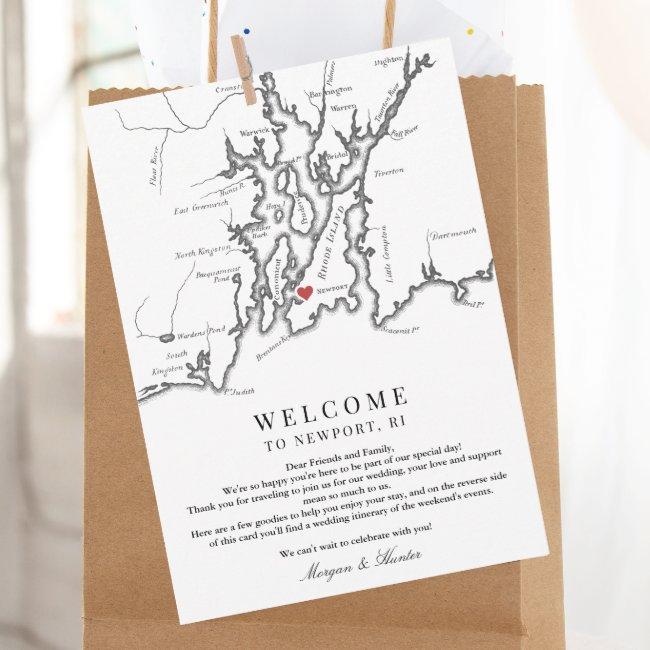 Newport Ri Wedding Welcome Weekend Itinerary Thank You Invitations
