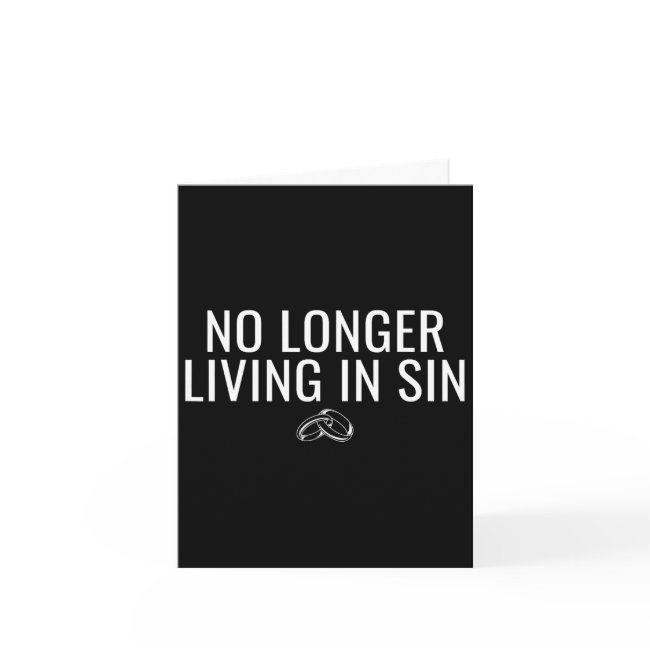 No Longer Living In Sin Funny Bride Groom Marriage Invitations