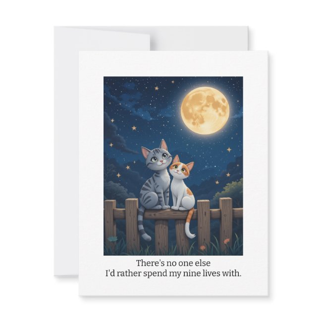 No One Else Anniversary Invitations, Cat Themed Invitations For