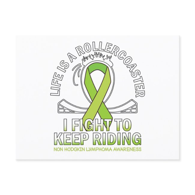 Non Hodgkin Lymphoma Cancer Awareness Lime Ribbon Postinvitations