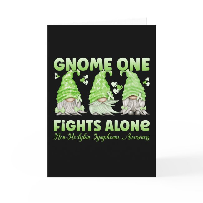 Non Hodgkin Lymphoma Cancer Lime Ribbon Gnome Invitations