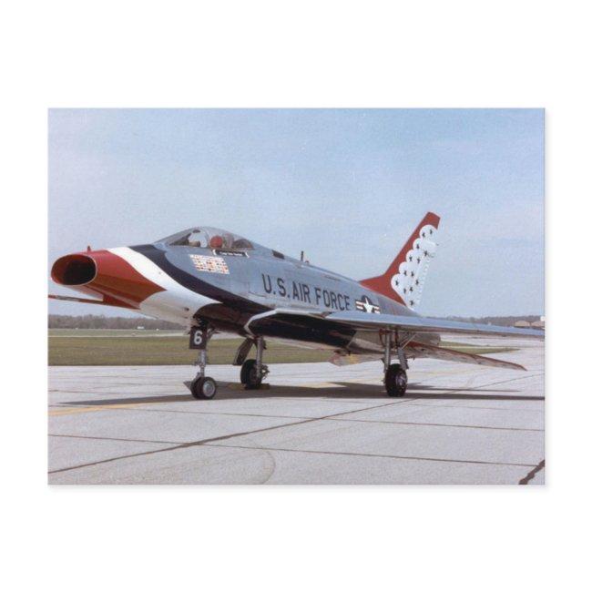 North American F-100d Super Sabre Usaf Thunderbird Postinvitations
