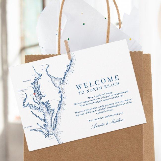 North Beach Md Wedding Welcome And Itinerary Thank You Invitations